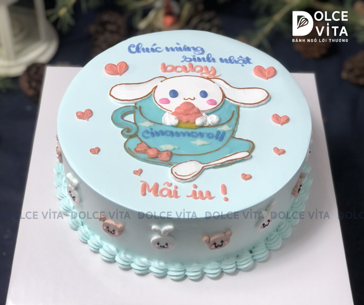 [2105] (80) Bánh vẽ chú chó Cinnamoroll cho fan của hoạt hình Sanrio