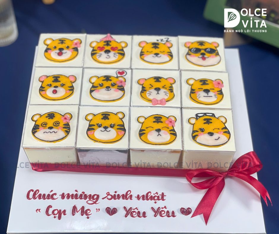 [1020] Set bánh ly nhiều vị vẽ hình hổ/ cọp
