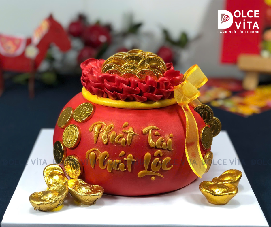 [2947] Bánh túi tiền/ hũ vàng/ thỏi vàng mừng khai trương - ngày thần tài