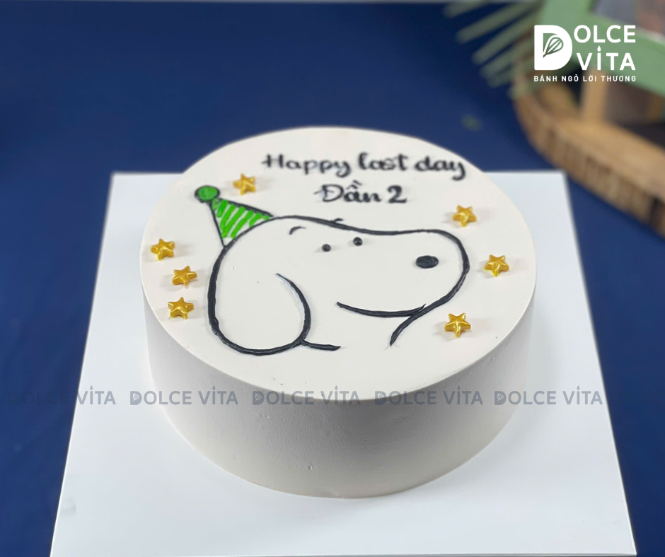 [1318] (20) Chiếc bánh vẽ phác thảo chú chó Snoopy