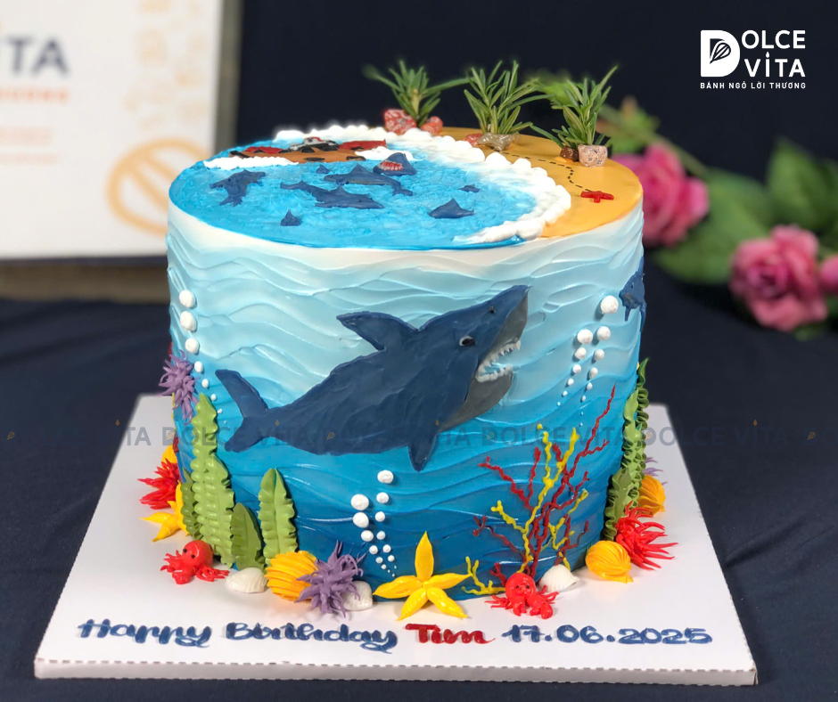 [945] (150) Bánh Kem Chủ Đề Đại Dương – Món Quà Từ Thế Giới Biển Cả