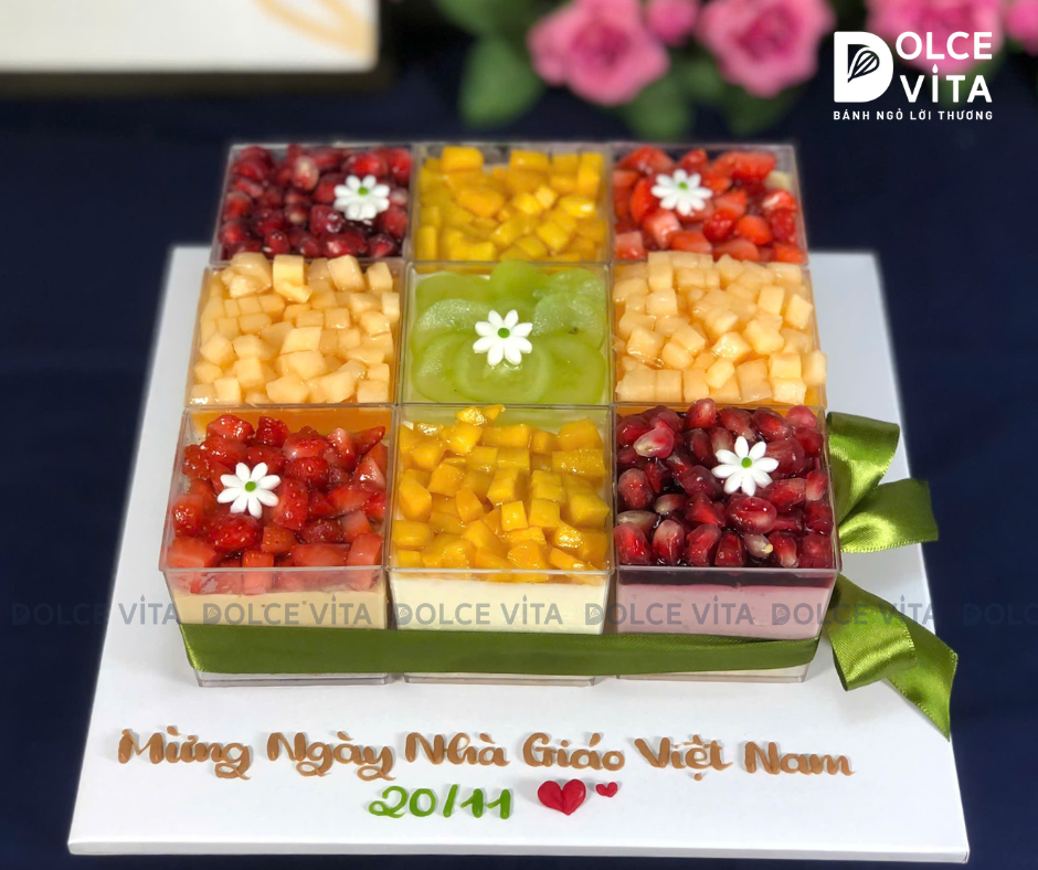 [628] Set bánh ly nhiều vị trang trí trái cây