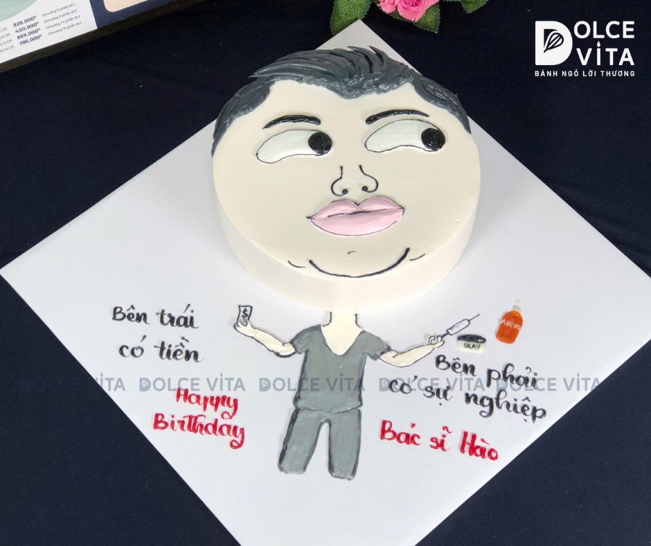 [1918] (85) Bánh mô phỏng khuôn mặt tặng đồng nghiệp - sếp nam, người thân