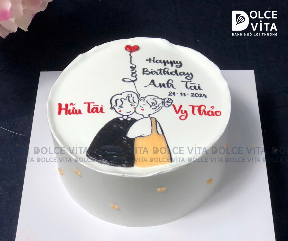 1004 (80) Bánh vẽ đôi tinh nhân