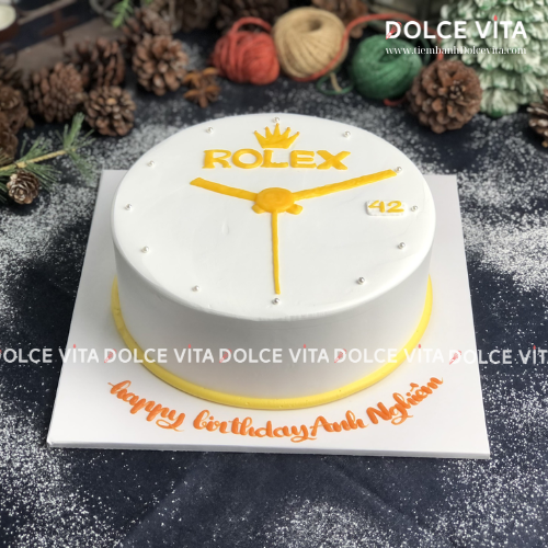 [146] Bánh kem vẽ đồng hồ Rolex theo yêu cầu