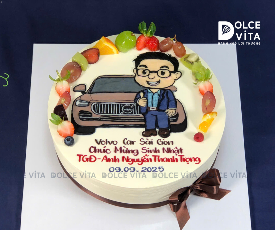 [1516] (95) Bánh kem vẽ hình xe hơi - món quà tặng cho phái nam