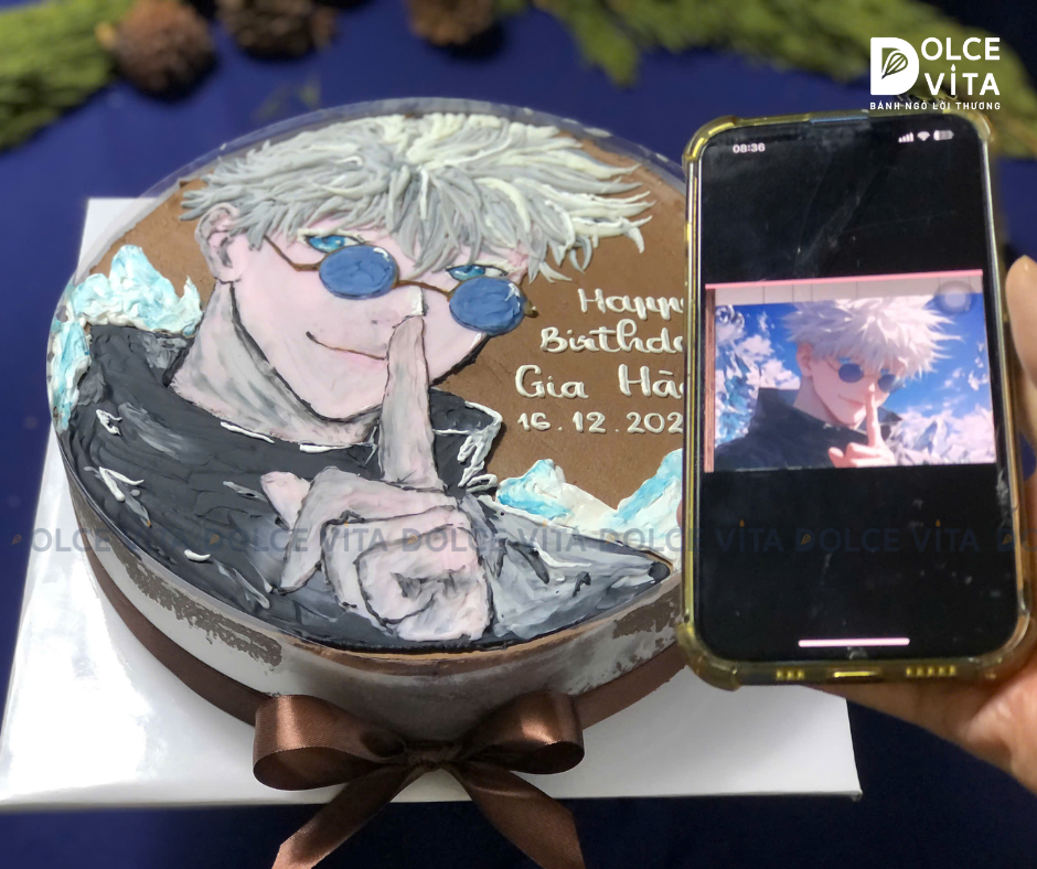 1017 (M100) Bánh vẽ Satoru Gojo (Jujutsu Kaisen)
