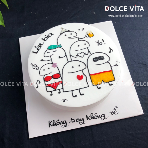 005 (M.50 -70) Bánh Kem Vui Nhộn - Cạn Ly Tiệc Tập Thể