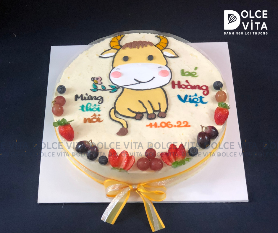 966 (60) Bánh vẽ chú trâu gặm hoa