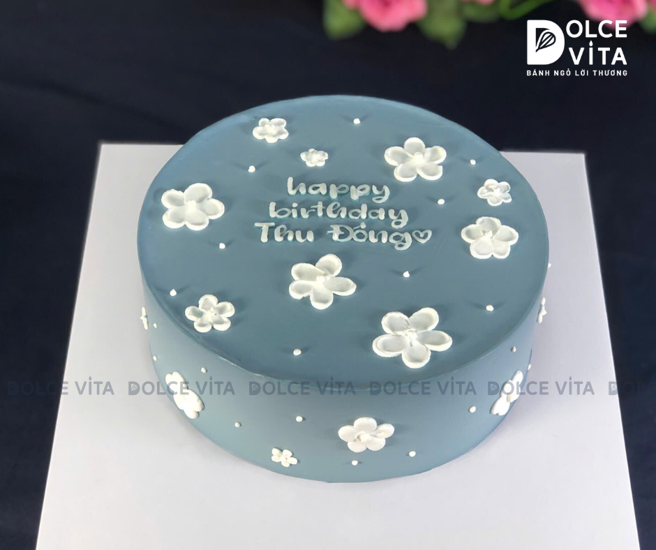 [2086] (30) Bánh Kem Vẽ Hoa Đồng Nội – Hoa Nhí Tinh Tế & Mộc Mạc