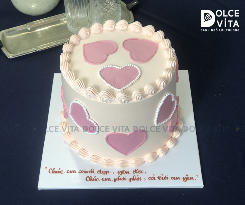 520 (60) Bánh cao vẽ hình trái tim