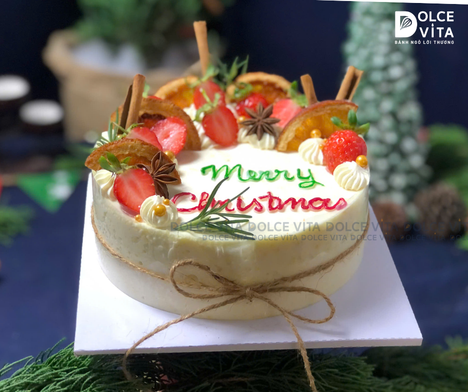 N403 Mousse bắp (Christmas cake /Bánh giáng sinh/ Noel)