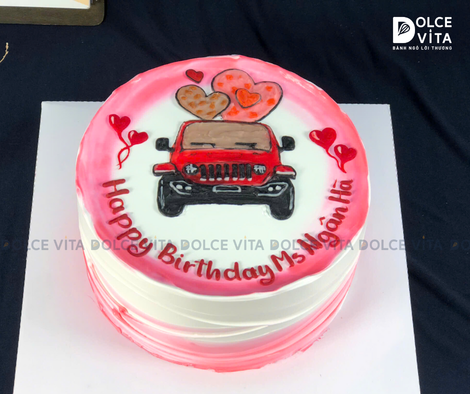 293 (80) Bánh vẽ xe Jeep cưới