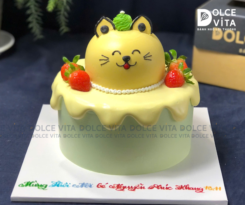 950 (100) Bánh tạo hình cho thôi nôi/ sinh nhật bé tuổi mèo