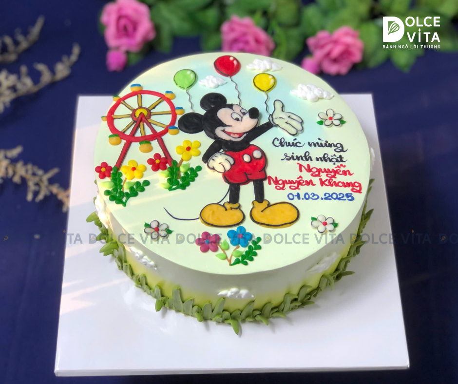 [1180] (90) Bánh Kem Mickey – Quà Tặng Bé Yêu