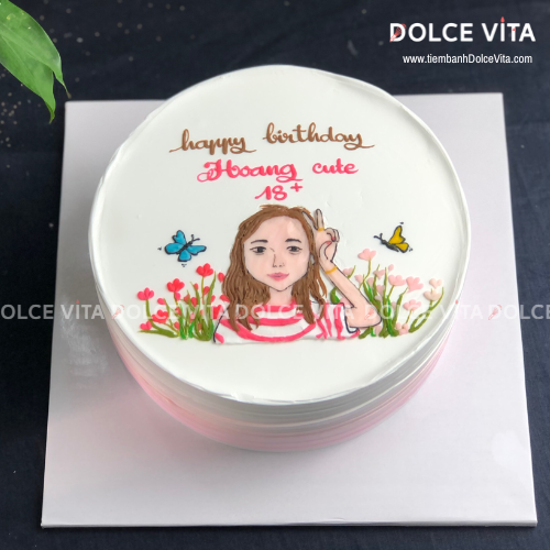 [381] (90+) Bánh vẽ chibi (phác họa theo hình chụp) quà tặng đặc biệt cho phái nữ