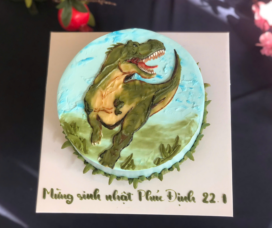 [2890] (100) Bánh kem khủng long bạo chúa T- rex