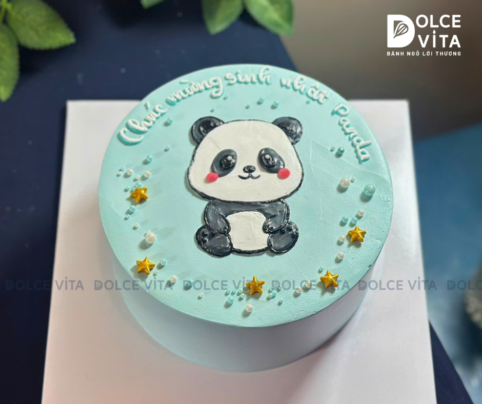 [2983] (60) Bánh Kem Gấu Trúc Dễ Thương – Panda Birthday Cake