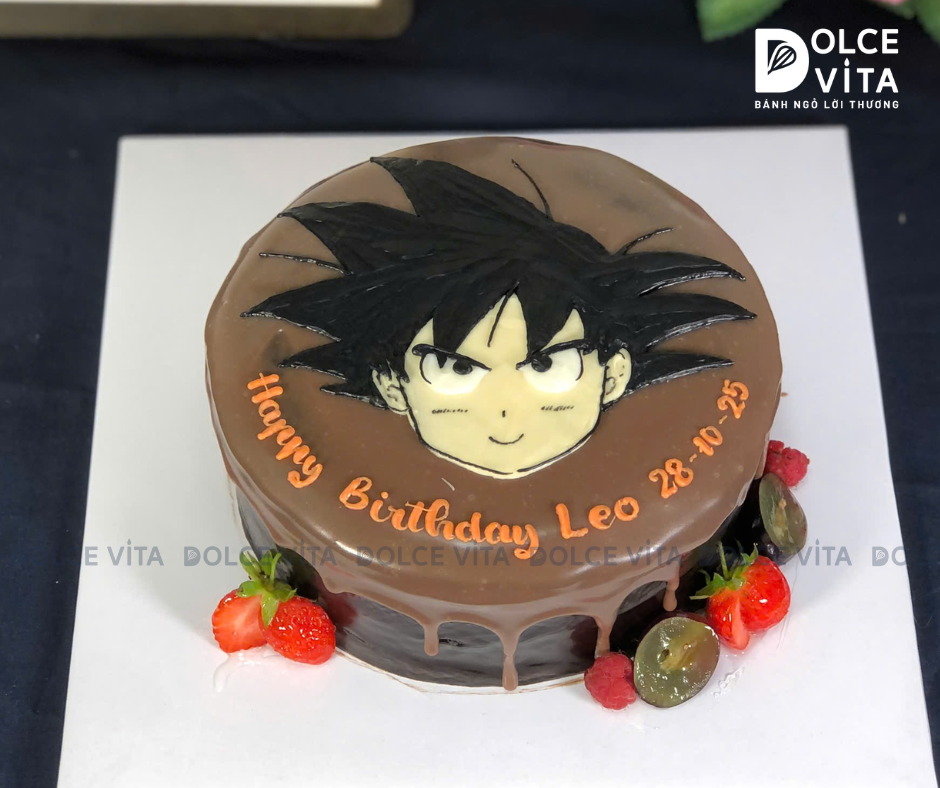 [2083] (90) Bánh kem vẽ nhân vật Songoku (Bảy viên ngọc rồng)