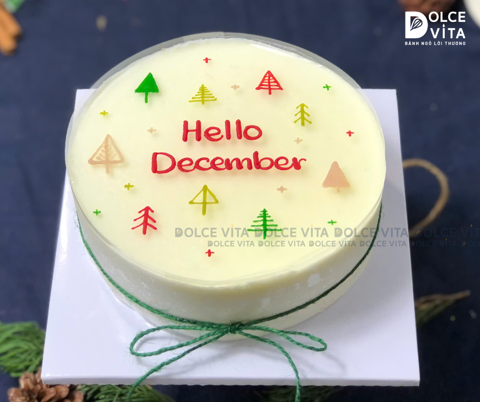 N104  Green Tea Lemon Mousse (Bánh giáng sinh/ Christmas/ Noel)