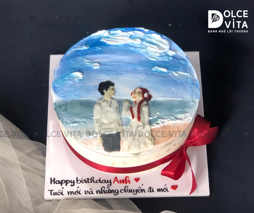 [632] (90) Bánh Kem Chibi Cặp Đôi - Phác Họa Chân Dung Độc Đáo