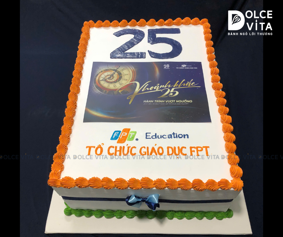 1010 (150 - 60x40) Bánh hình trang trí theo tone màu nhận diện thương hiệu