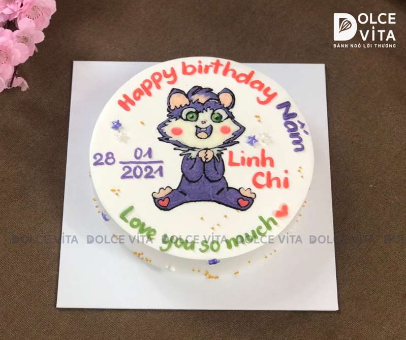 362 (70) Bánh vẽ hình con mèo