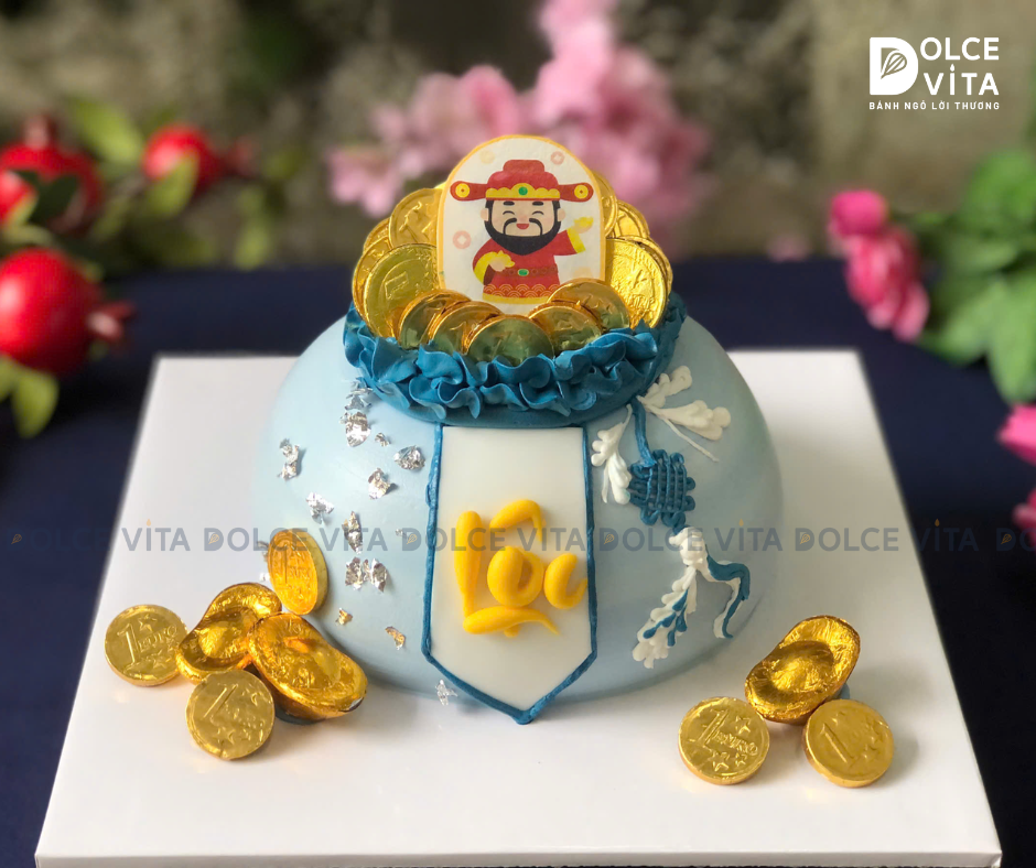 1110 Bánh Hũ vàng Khai trương, ngày Thần Tài - tone xanh