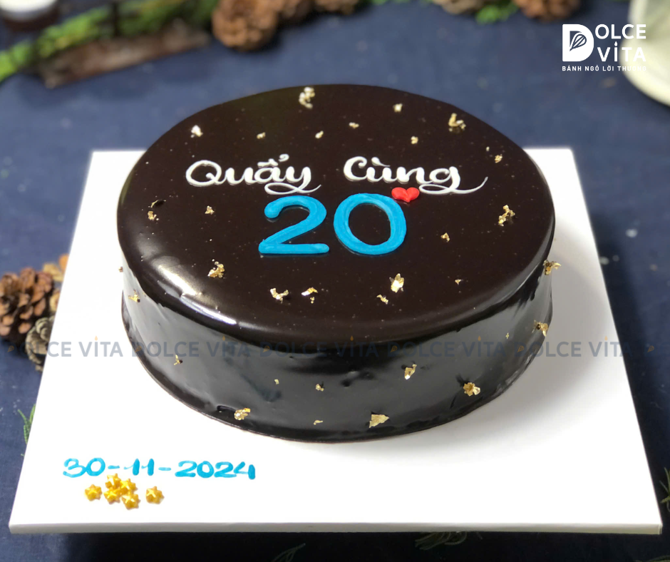 [1846] (70) Bánh Kem Ganache Nâu Đậm – Tối Giản & Đầy Cá Tính để Chào Tuổi Mới