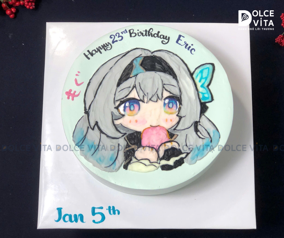 [1834] Bánh Kem Vẽ Silver Wolf – Honkai: Star Rail