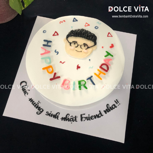 2041 (30) Bánh vẽ hình đơn giản dành tặng sinh nhật