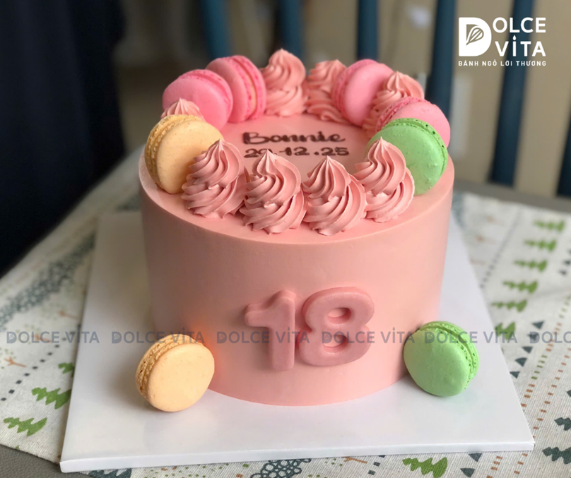 [2863] (20/1) Bánh màu hồng Macaron