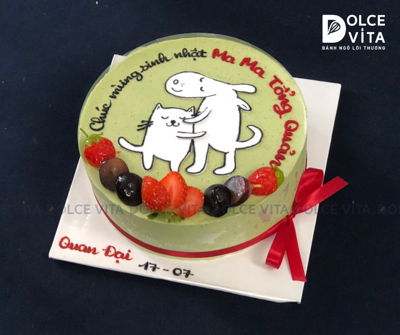 742 (60) Bánh vẽ Chó và Mèo