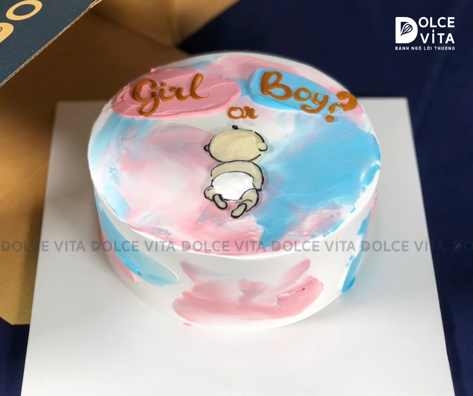 [1717] (30) Bánh kem tiết lộ giới tính (Gender Reveal Cake) - Bất ngờ và hạnh phúc
