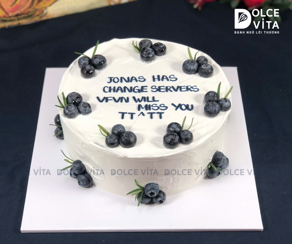 [2846] (90-130-180) Bánh kem trang trí việt quất