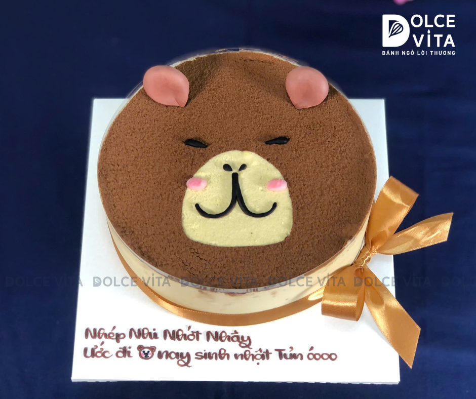 [1969] Bánh tiramisu trang trí Capypara