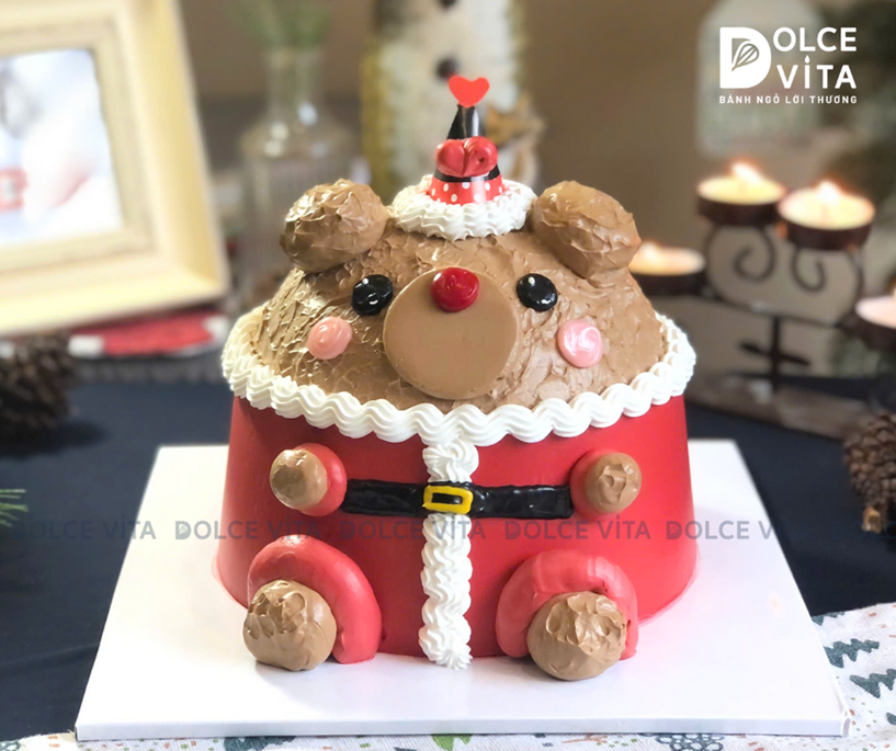 TA003 Bánh tạo hình Gấu Noel