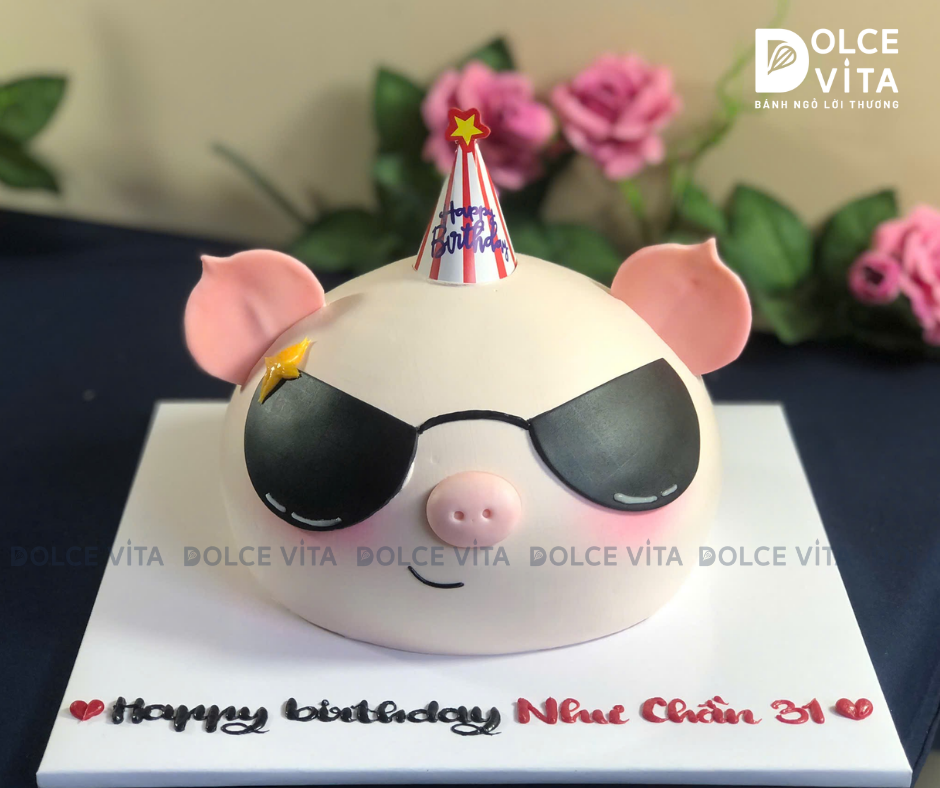 [2980] (130) Bánh tạo hình chú heo dễ thương, ngầu và hóm hỉnh