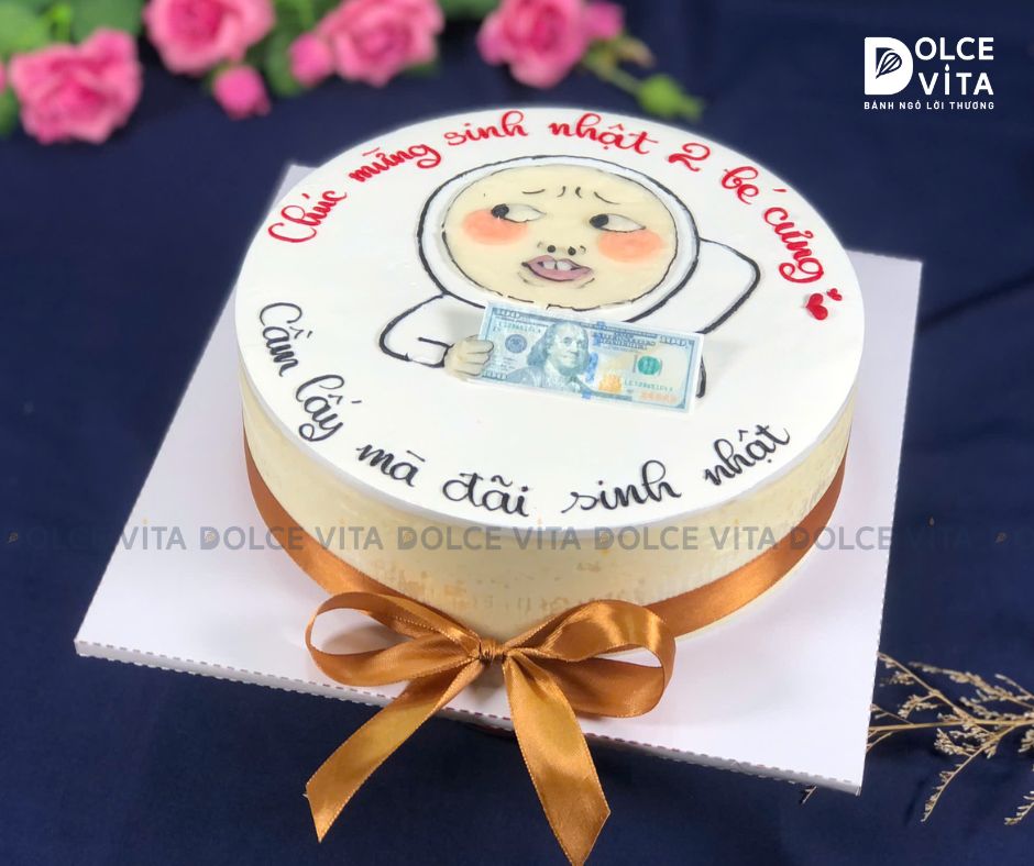 [1190] (30) Bánh kem hài hước - bựa cầm tiền