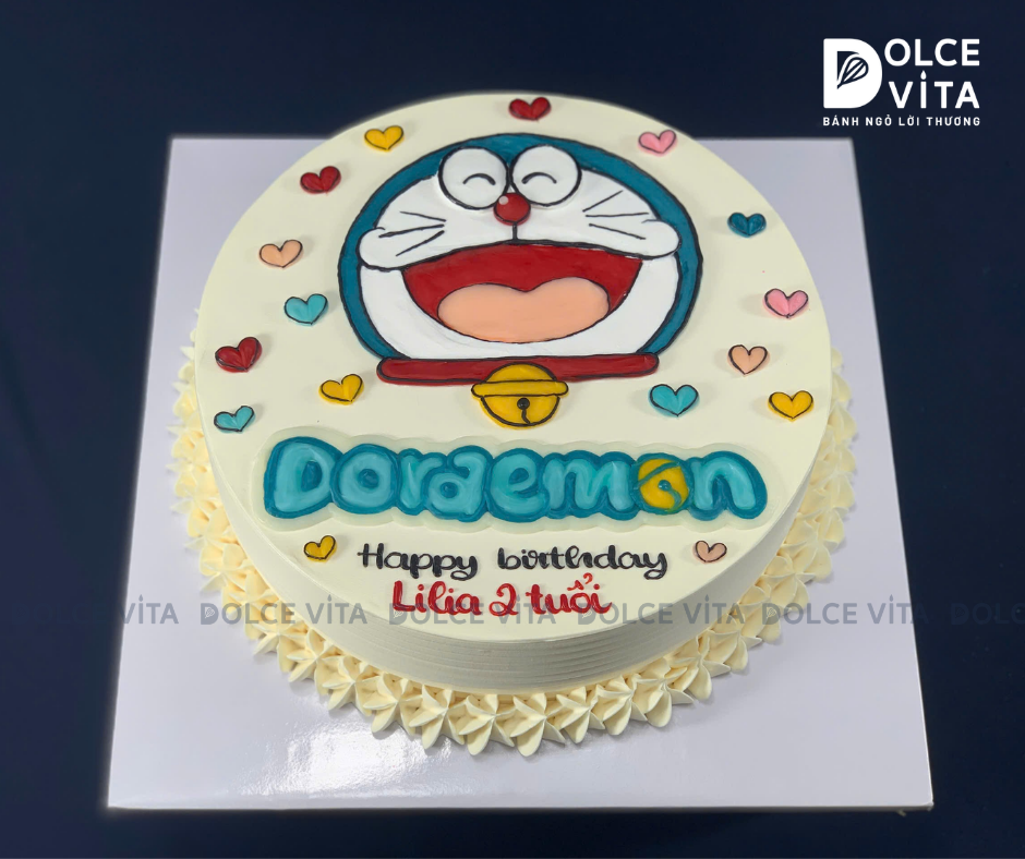 [3137] (80) Bánh Kem Vẽ Doraemon (Doremon) Cho Bé & Fan Hoạt Hình