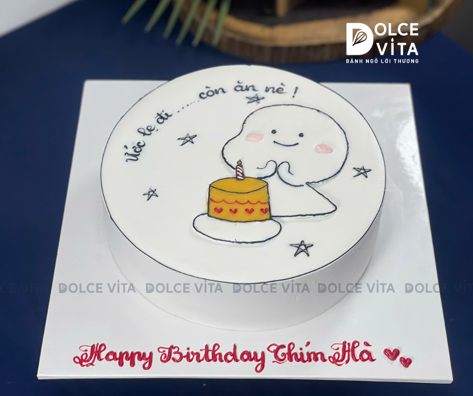 [3065] (20) Bánh kem vẽ nhân vật hài hước cho sinh nhật bạn bè, đồng nghiệp..
