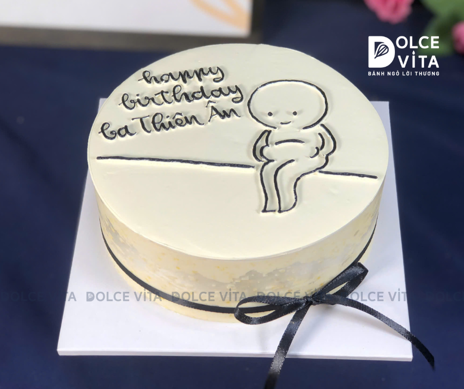 [1992] (20) Bánh kem vẽ bụng bự hài hước tặng sinh nhật bạn