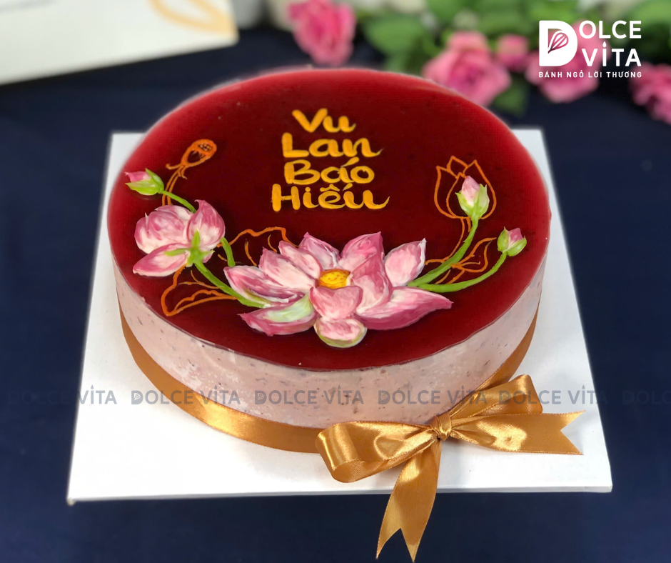 [1970] (70) Mulberry Yogurt (Mousse dâu tằm sữa chua) vẽ hoa sen thanh mát