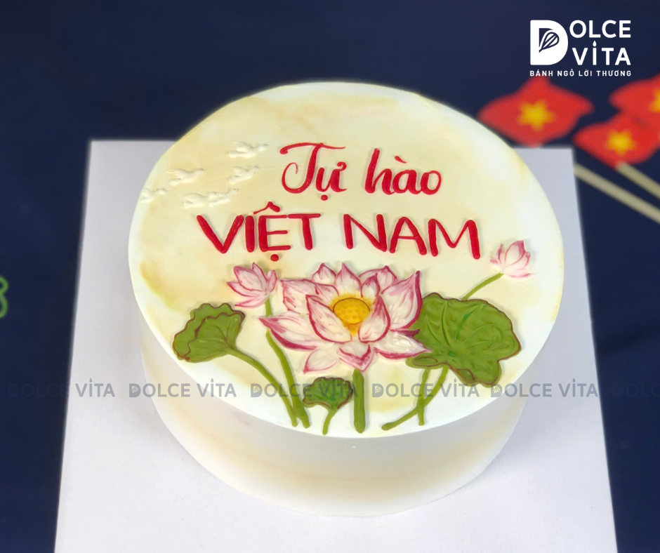 [1870] (80) Bánh vẽ hoa sen cho nhiều dịp kỷ niệm - biết ơn