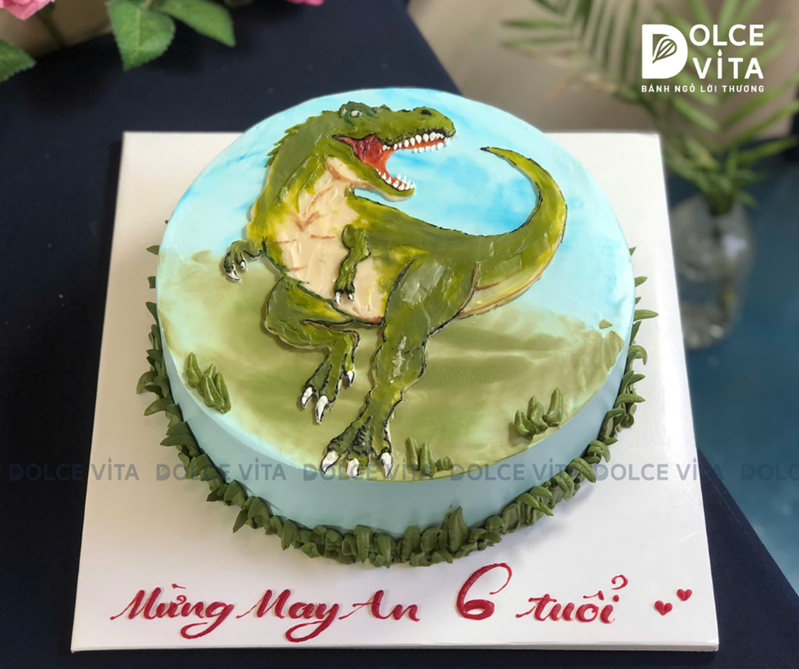 [2890] (100) Bánh kem khủng long bạo chúa T- rex