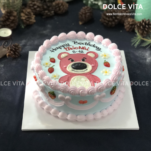 035 (90) Gấu Dâu Lotso phong cách retro