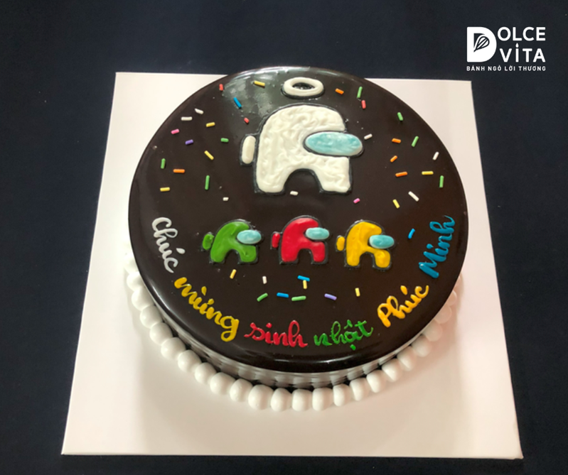 [1698] (90) Bánh kem chủ đề Among Us