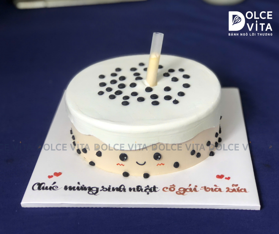 [1484] Bánh kem hình ly trà sữa cho fan trân châu (S30 M40)