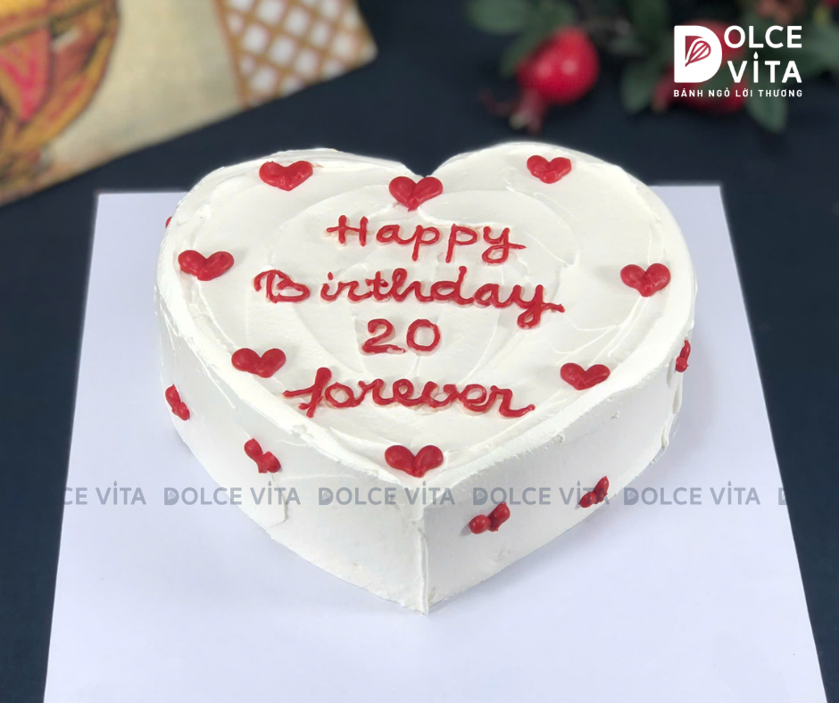 [3150] Bánh Kem Hình Trái Tim Tặng Người Yêu & Kỷ Niệm Ngày Cưới
