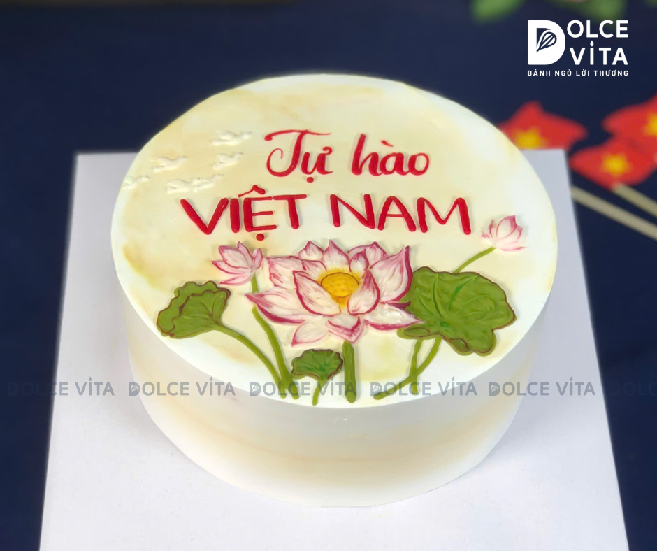 [1870] (80) Bánh vẽ hoa sen cho nhiều dịp kỷ niệm - biết ơn